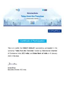 Certified Trade Finance Professional from ICC Academy